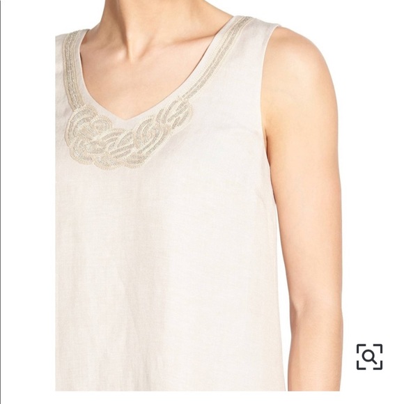 NIC+ZOE Womens Embellished Neck Shift dress - Picture 3 of 12